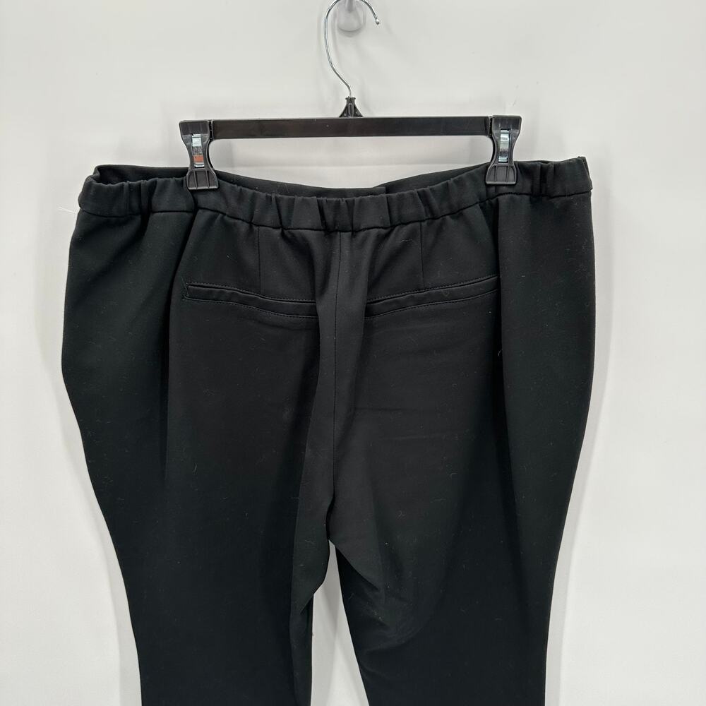 H By Halston Faux Leather Panel Black Dress Pants // 18W - Picture 5 of 7